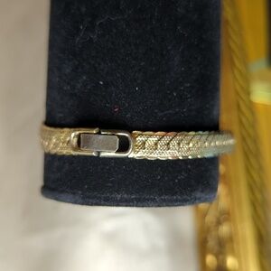 Bracelet Vintage 18 kt gold plated flat chain  Unsigned